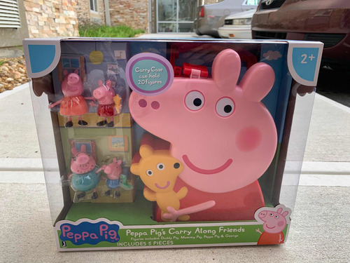 Maleta De Peppa Con 4 Muñecos De La Familia Original30