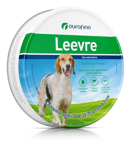 Coleira Ourofino Leevre P/ Cães - Grande 63 Cm 