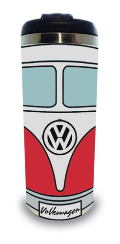 Termo  De Acero Combi Roja, Volkswagen.