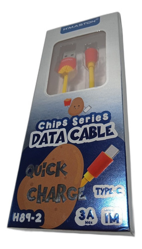 Cabo De Dados Tipo C Chips Séries 3a Desenho De Batatinha