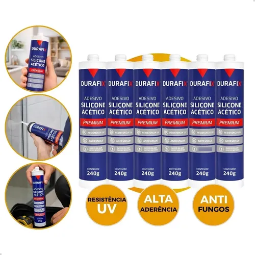 Silicone Acético para Vedação e Construção de Vidro e Box Profissional