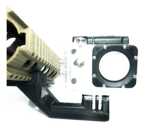 Imagem 1 de 9 de Suporte Gopro, Goal Pro Trilho Picatinny 20 Mm Airsoft 3d