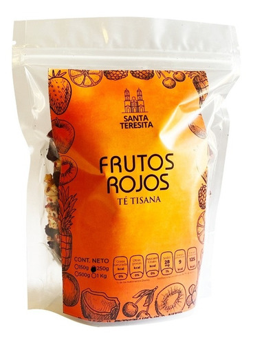 Té Tisana Frutos Rojos 250 G, Sin Azúcar Ni Conserv Añadidos