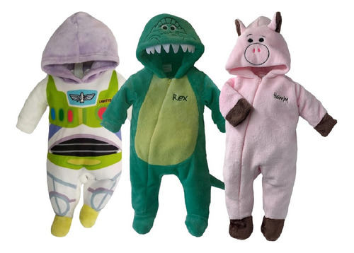 Kit 3 Mamelucos Disney Buzz, Rex, Hamm  A Precio De 2