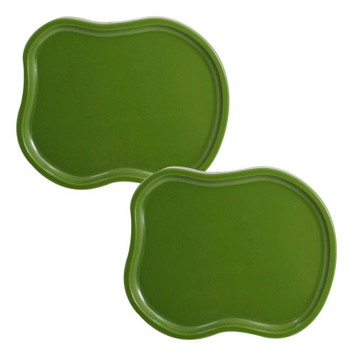 Kit 2 Bandeja Organica Mesa Doces Festa Cores Cor Verde Oliva