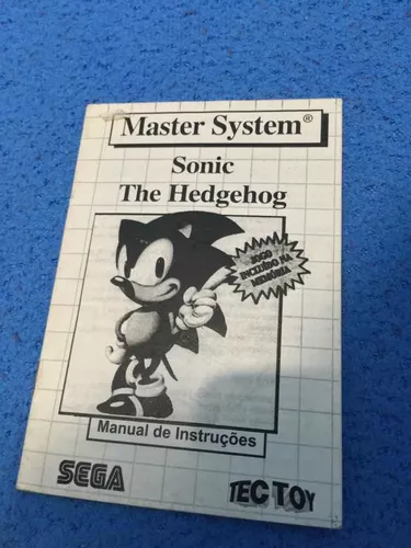 Sega Master System Tectoy : Sonic Caos Tectoy complete with all papers  poster