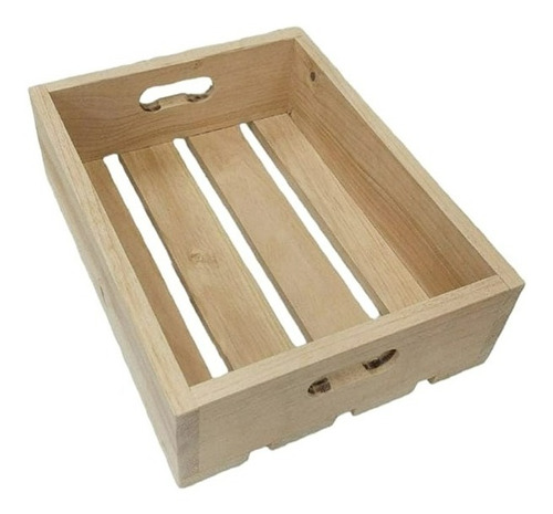 Caixote Organizador Cesta Caixa Rústica Madeira Pinus 40x30