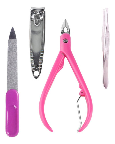 Imagen 1 de 1 de Kit Manicure Pedicure Corta Cuticula Lima Corta Uña Pinza