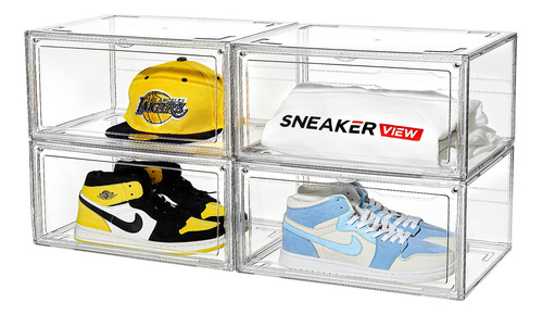 Sneakerview Cajas De Zapatos Transparentes  Almacenamiento A