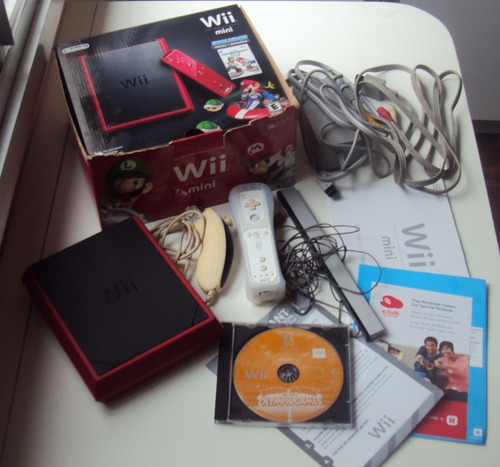 Nintendo Wii Mini Com Caixa E Jogo Original - Bloqueado