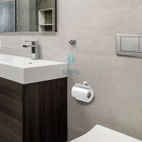 03 Papeleiras Para Banheiro Porta Papel Higiênico Tampa Inox