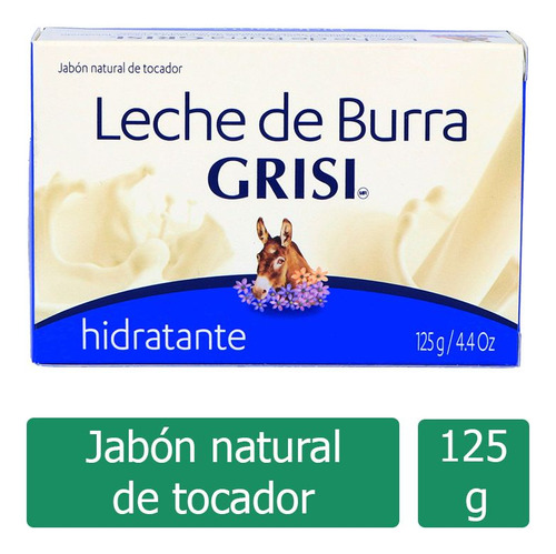 Grisi Leche De Burra Jabón Hidratante Caja Con Barra De 125 