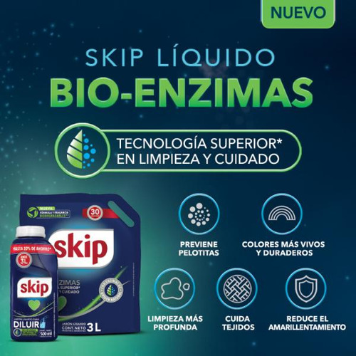Skip Detergente Para Ropa Diluible 500ml