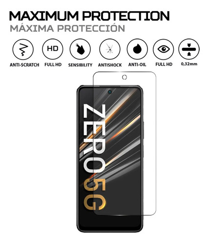 Imagen 2 de 6 de Protector De Pantalla Antishock Para Infinix Zero 5g
