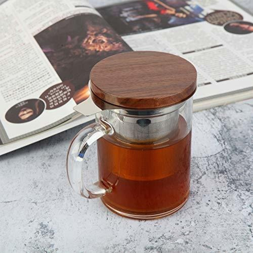 Imagen 5 de 6 de Taza De Té De Cristal Comi Taza De Cristal Con Tapa De Nuez