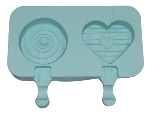 2 Moldes Silicona Helado Cuadrado/circulo/corazon+50 Palitos