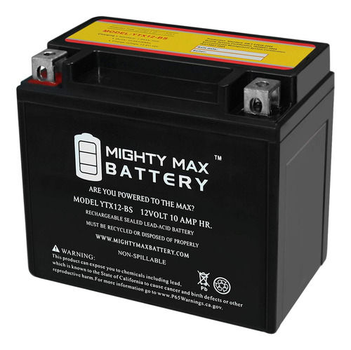 Mighty Max Battery Ytx12-bs 12v 10ah Para Honda 25