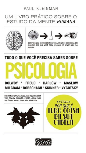 Tudo o que você precisa saber sobre psicologia, de Kleinman, Paul. Editorial Editora Gente Livraria e Editora Ltda., tapa mole en português, 2015