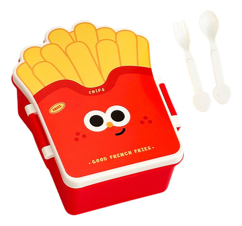 - Lunch Box Bento Caixa Com Tampa Compacta De Recipiente