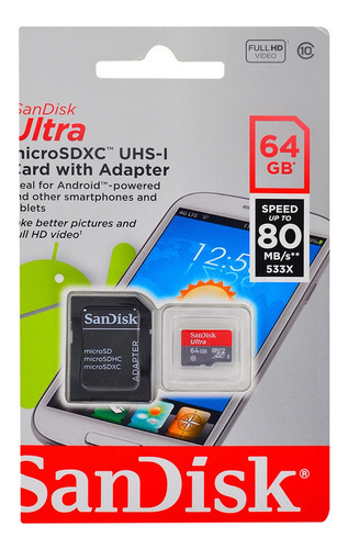 Tarjeta Micro Sd Sandisk Ultra Plus C10 64gb