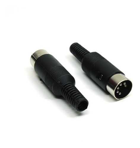 Plug Conector Din 5 Pinos- Midi Din Kit Com 2 Unidades
