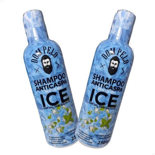 Kit 3 Shampoo Anticaspa Ice Mentolado 3 Em 1 Dom Pelo 250 Ml