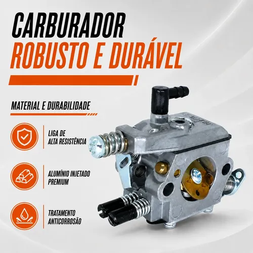 Carburador Motosserra Para Kawashima Kws5218 52cc | MercadoLivre