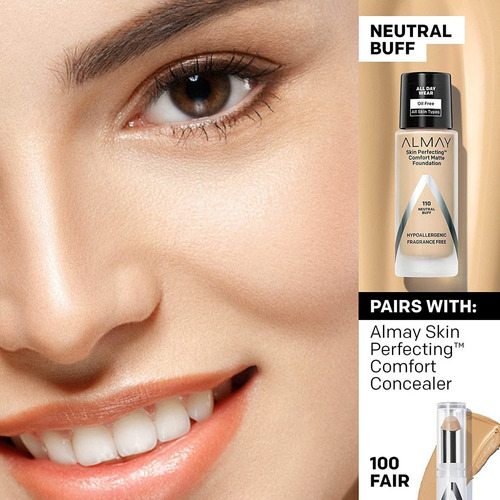 Almay Skin Perfecting Comfort Matte Foundation, Hypoallergen