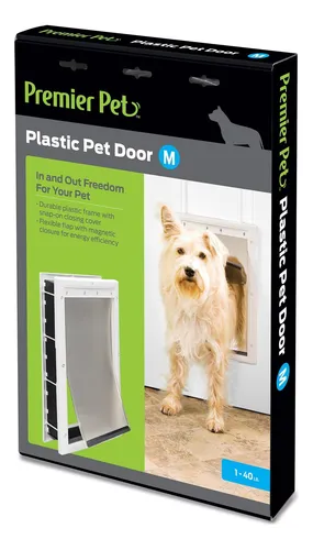 Puerta Para Mascotas Premier Pet De Plástico Blanco, Puerta