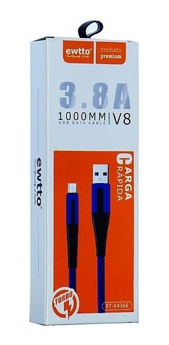 Cable Micro Usb 3.8 A Carga Rapida / Ewtto