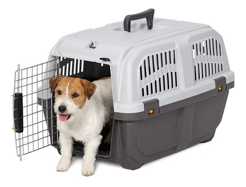 Transportador Plastico Para Perros, 24 , Gris, Tamano Peque