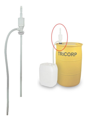 2 Pzs Bomba Sifón P/tambo 200 Litros Uso De Químicos Bm-5 Color Blanco