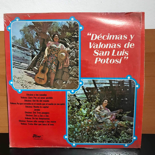 Disco Lp Décimas Y Valonas De San Luis Potosí