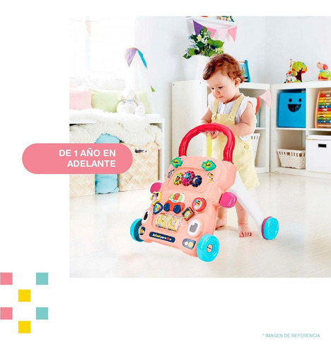 Andador Caminador Multifuncional Primeros Pasos Bebe Niño Color Rosa