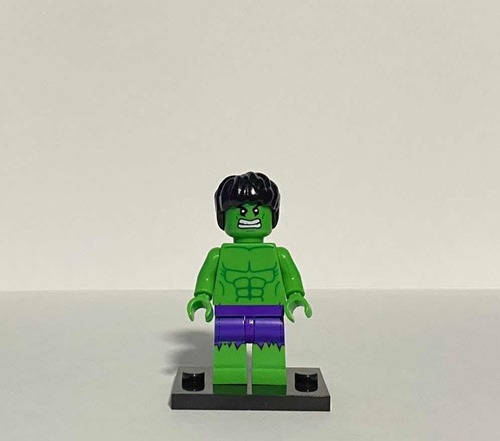 Lego Hulk Minifigura Marvel Avengers Con Base Individual