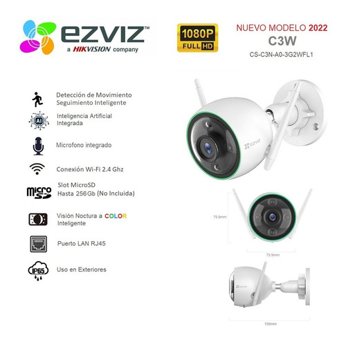 Imagen 4 de 6 de Camara Robotica Interior Ezviz Wifi Ip 1080p 360º C6n