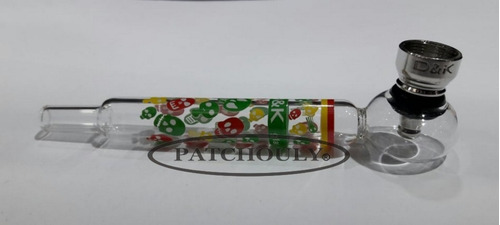 Imagen 6 de 7 de Pipa De Vidrio Pyrex D&k Borosilicato Rejilla 14cm. Lavable