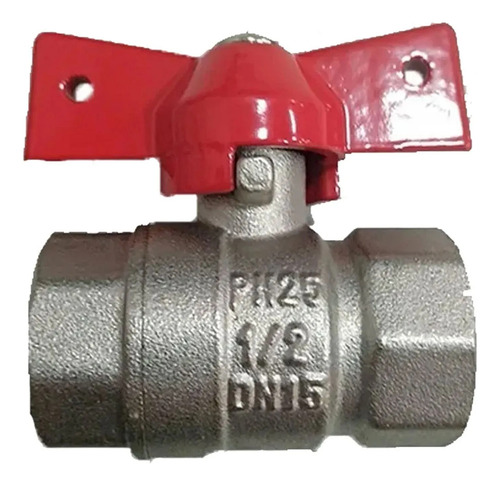Llave De Paso Esférica Para Agua Mariposa 1/2 Valforte Plus