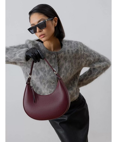 Bolso De Mano De Color Liso Con Cierre Magnético Para Axilas