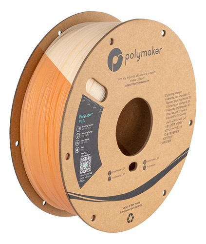 Filamento Polymaker Pla Polylite Cambio De Color 1kg