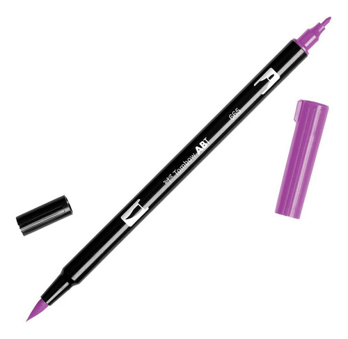 Caneta Marcador Artistico Dual Brush Tombow 665 Purple