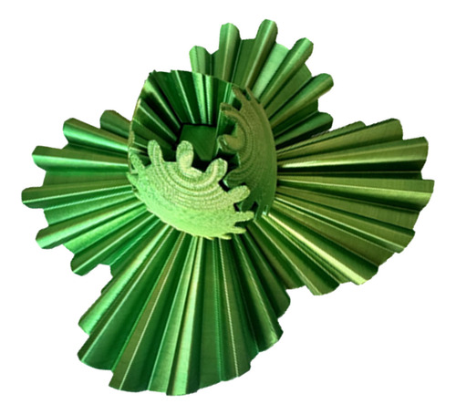 Bola De Engranaje Verde De 8 Cm De Diámetro Impresa En 3d Qu