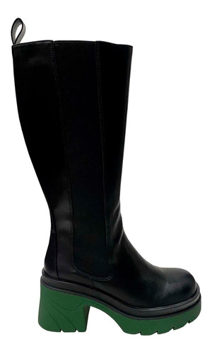 Bota Ecocuero Zaz66 Negro Verde