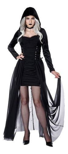 Disfraz De Bruja Vampiro Halloween Elegante Cosplay Mujer Ne