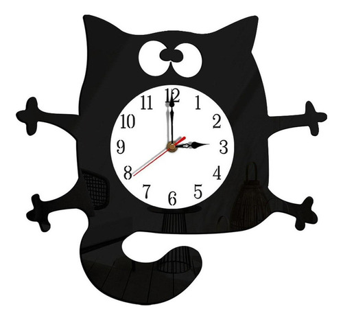 F Relojes De Pared Con Forma De Gato, Reloj De Arte Con