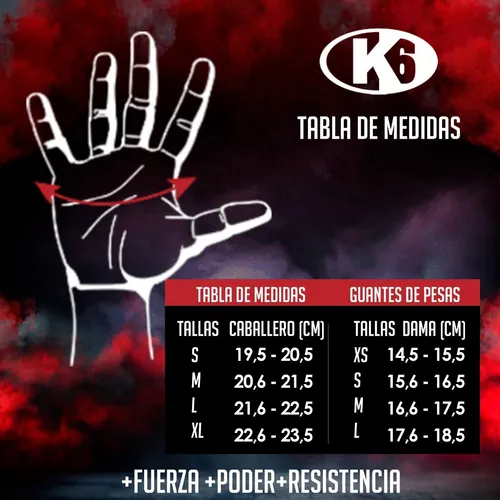 Guantes Para Gimnasio Pesas Gym K6 Fitness Mujer