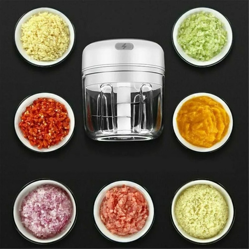 Imagen 3 de 4 de Cortador Picador De Verduras Alimentos Inalámbrico Mini