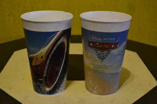 Vaso Cars De Plastico Cine Disney - Pixar Altura 17 Cm