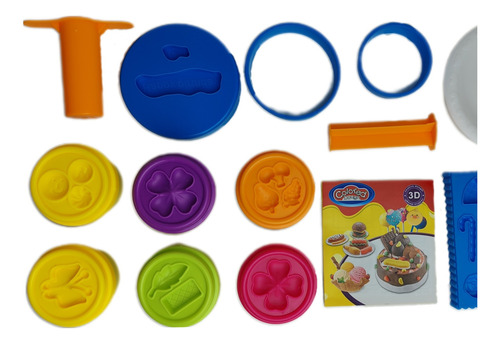 Masa Para Modelar Tipo Play-do Con Accesorios Comida