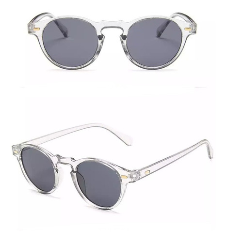 Óculos De Sol Quadrado Transparente Vintage Tartaruga Preto Cor da lente Fume armação transparente Desenho Redondo